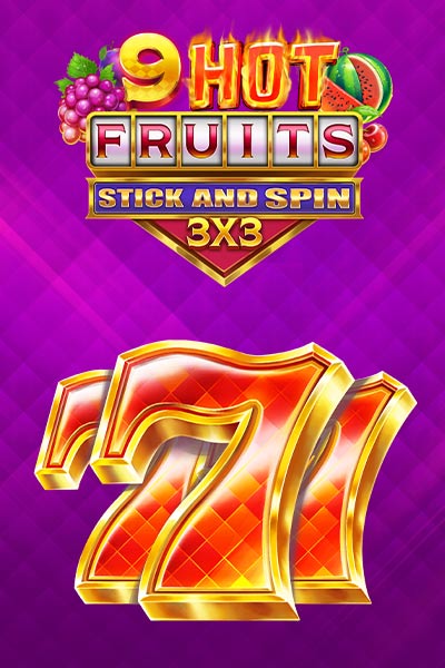 9 Hot Fruits Stick and Spin 3x3